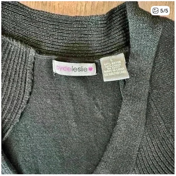 Joyce leslie Black mini dress size L Sleeveless Bodycon Dress V-Neck Fitted - Picture 5 of 5